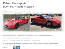 Tablet Screenshot of kabanimotorsports.com